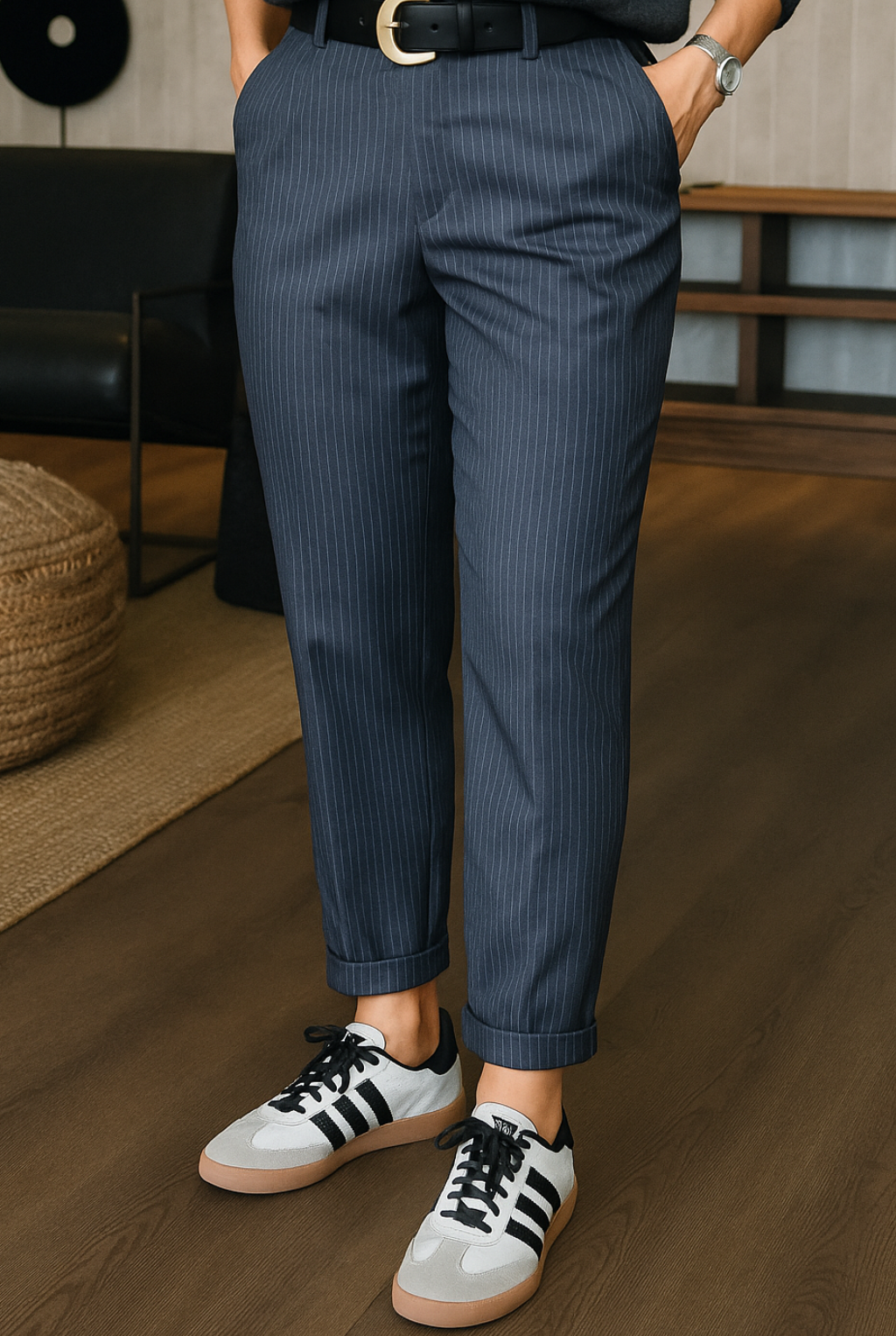 Pantalon Julia Élégant À Rayures