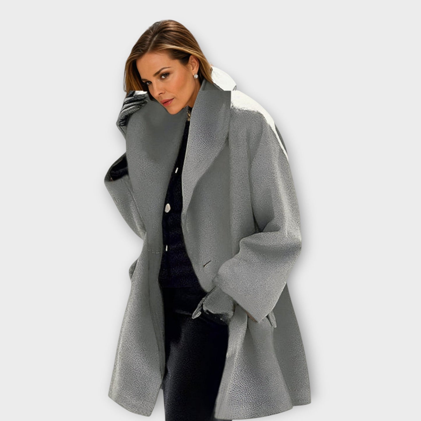 Manteau Sharon Élégant En Laine