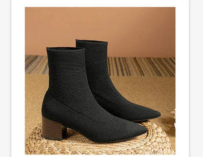 Élégance Tricotée – Bottines