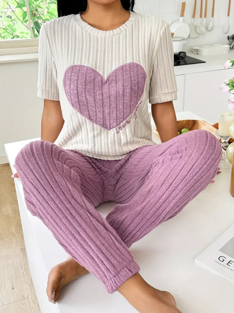 Ensemble Pyjama Amore En Velours Côtelé