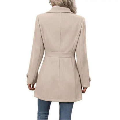 Manteau Monique Élégant Avec Col Châle À Revers