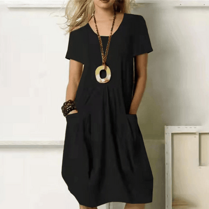 Robe Élégante En Coton Avec Cache-ventre