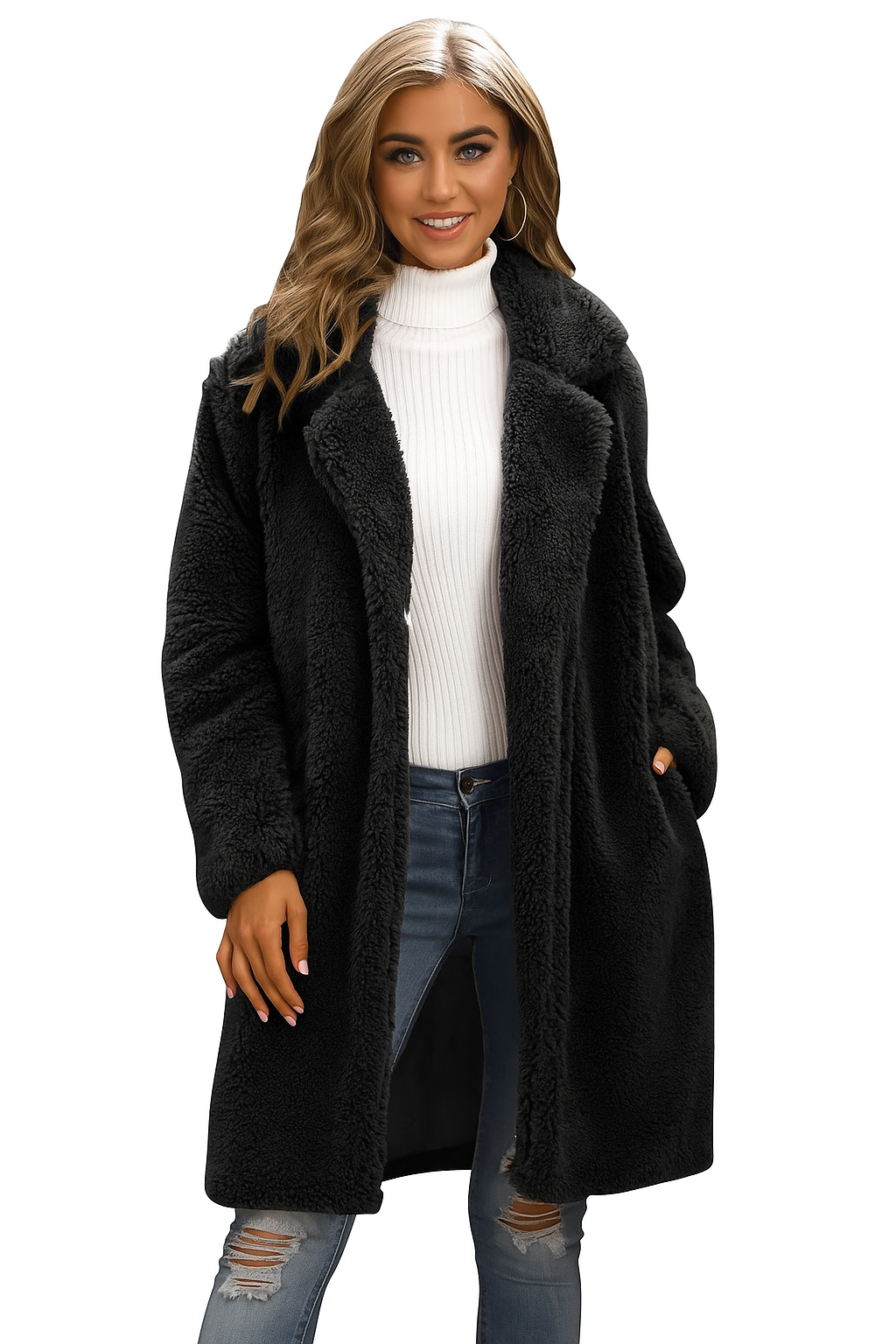 Velanya – Veste en fausse fourrure