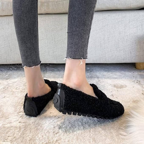 Mocassins Arielle Pelucheux Avec Semelle Antidérapante