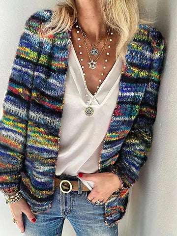 Cardigan Multicolore En Cachemire