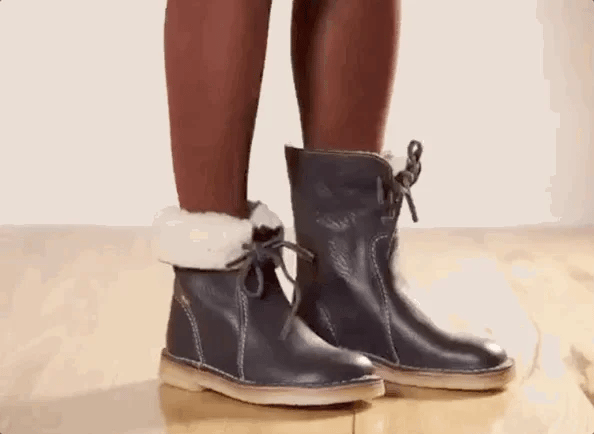Bottes Imperméables En Cuir Polaire Avec Doublure En Laine