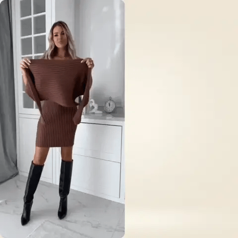 Ensemble Nyon 2 Pièces Pull & Robe En Cotton