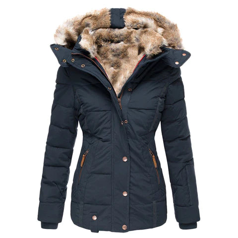 Manteau Elysia En Fourrure Décontracté Avec Capuche