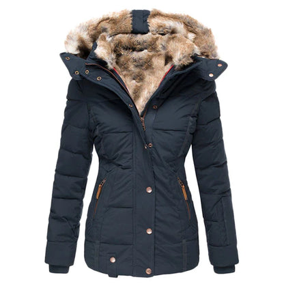 Manteau Elysia En Fourrure Décontracté Avec Capuche