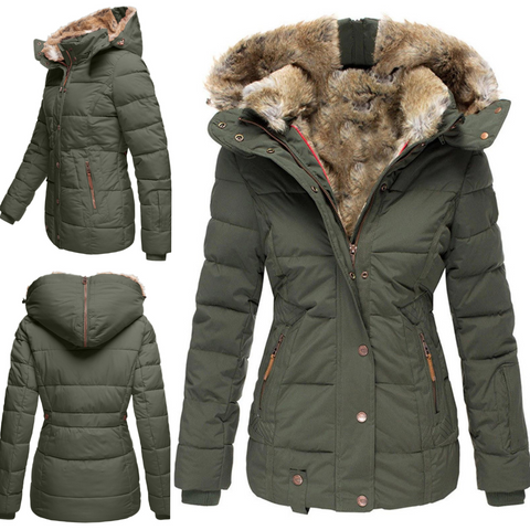Manteau Elysia En Fourrure Décontracté Avec Capuche
