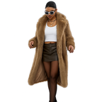 Velmira – Manteau en fausse fourrure longue