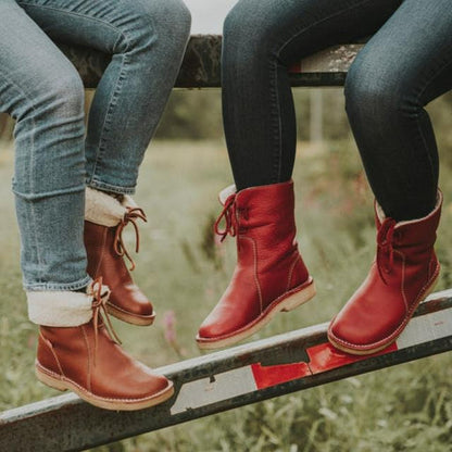 Bottes Imperméables En Cuir Polaire Avec Doublure En Laine