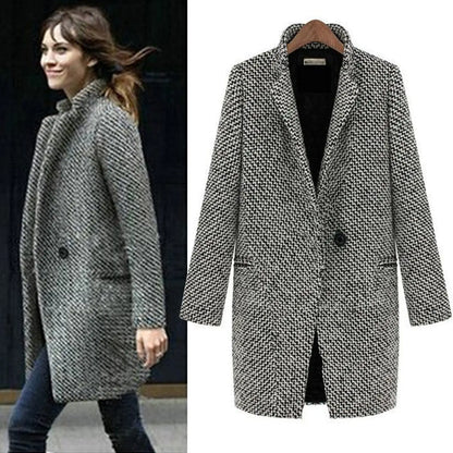 Manteau 3/4 En Laine Pour Femme