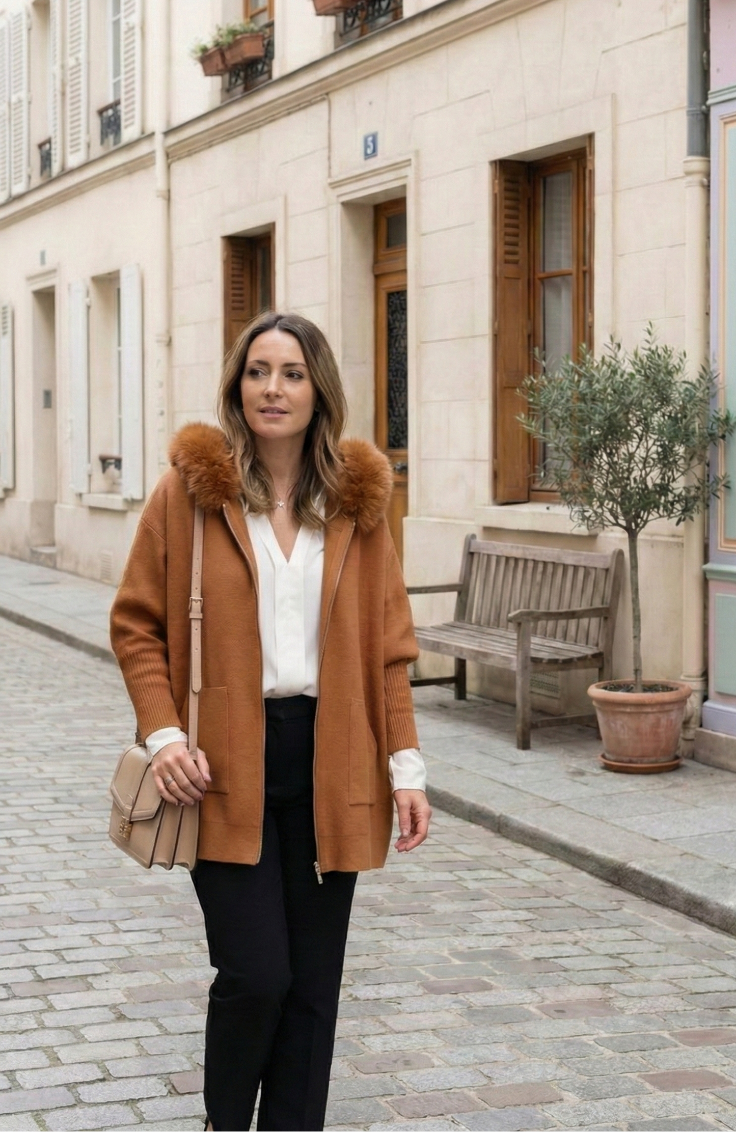 Fluffora – Cardigan à capuche