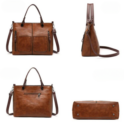Sac Verona En Cuir Végétal Avec Plusieurs Compartiments