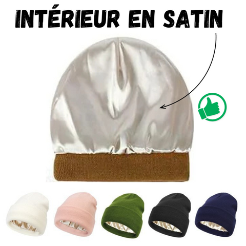 Bonnet Doublé En Satin Ultra Chaud