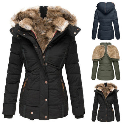 Manteau Elysia En Fourrure Décontracté Avec Capuche