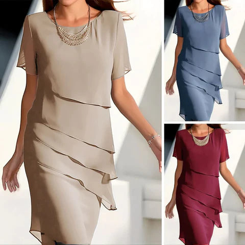 Robe Plissée En Mousseline De Soie