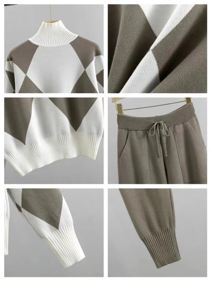 Ensemble Linz Pull & Pantalon Chaud & Décontracté
