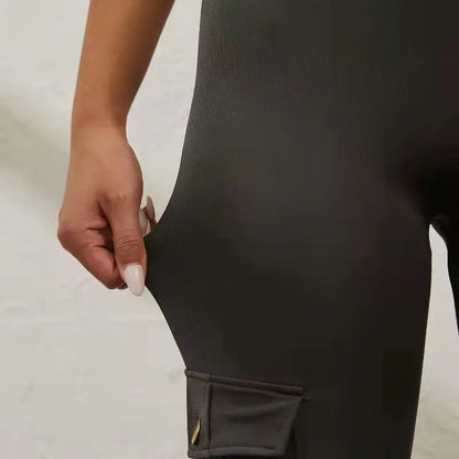 Pantalon Cargo Sculptant Taille Haute