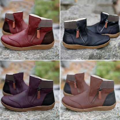 Bottines Impeméables En Cuir Avec Semelle Antidérapante
