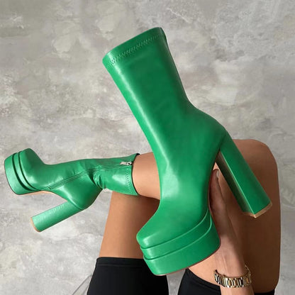 Summit Luxe™ | Bottines Femme Élégance et Confort avec Plateforme