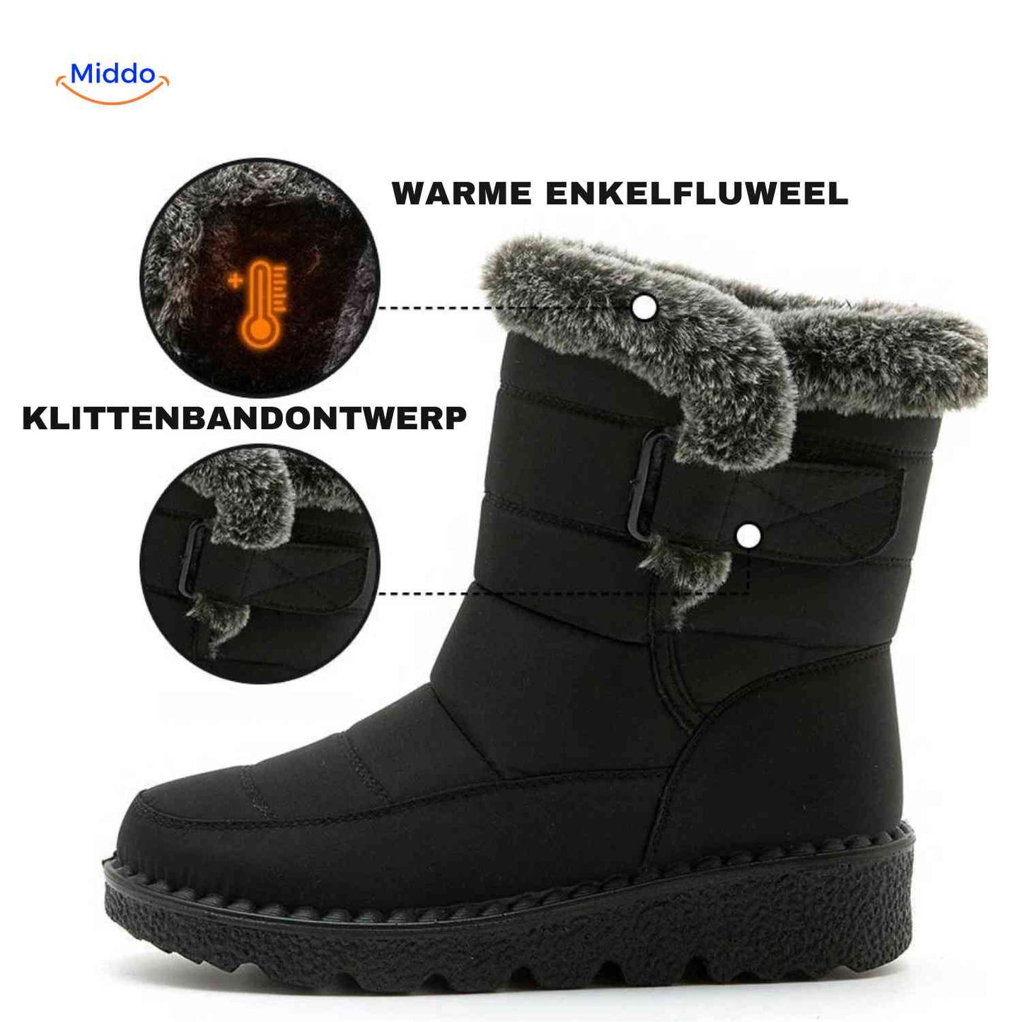 Bottines d'hiver - Doublées En Polaire, Antidérapantes & Imperméables