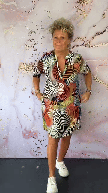 Robe Lara Imprimée Aux Couleurs Vives