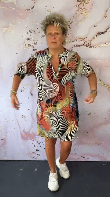Robe Lara Imprimée Aux Couleurs Vives
