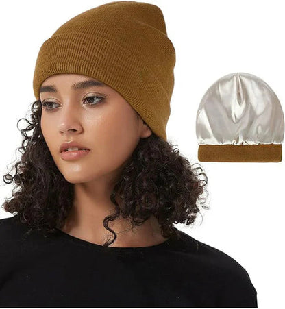 Bonnet Doublé En Satin Ultra Chaud