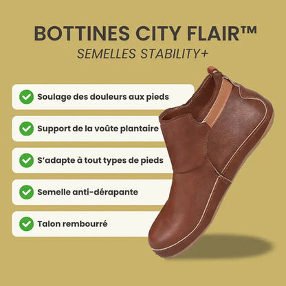 City Flair™ | Bottines Élégantes et Confortables