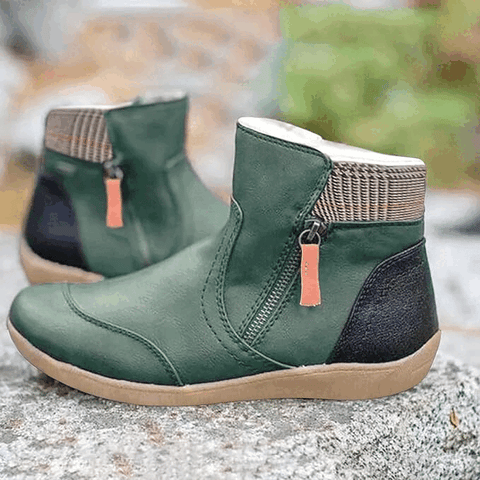 Bottines Impeméables En Cuir Avec Semelle Antidérapante