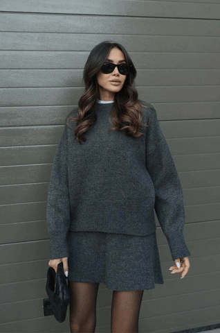 Ensemble Jupe En Coton (Pull + Jupe)