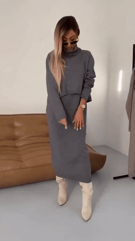 Robe Alice 2 Pièces Hivernale & Élégante