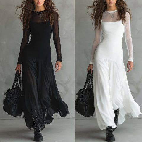 Robe Longue En Tulle Au Charme Éthéré