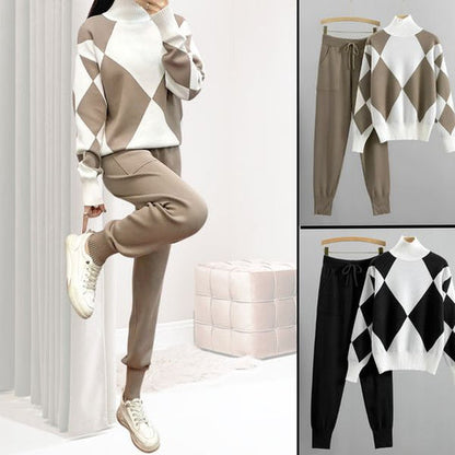 Ensemble Linz Pull & Pantalon Chaud & Décontracté