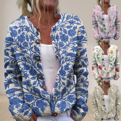 Cardigan En Coton À Imprimé Floral