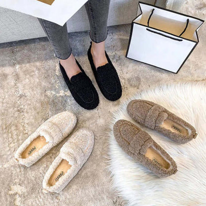 Mocassins Arielle Pelucheux Avec Semelle Antidérapante