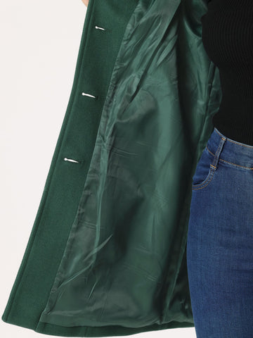 Manteau 3/4 En Laine À Boutonnage Simple